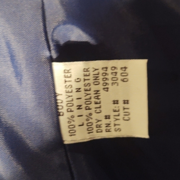 R&M Richards Beaded and Embroidered Royal Blue Matching Set Sz 8 - Picture 13 of 14